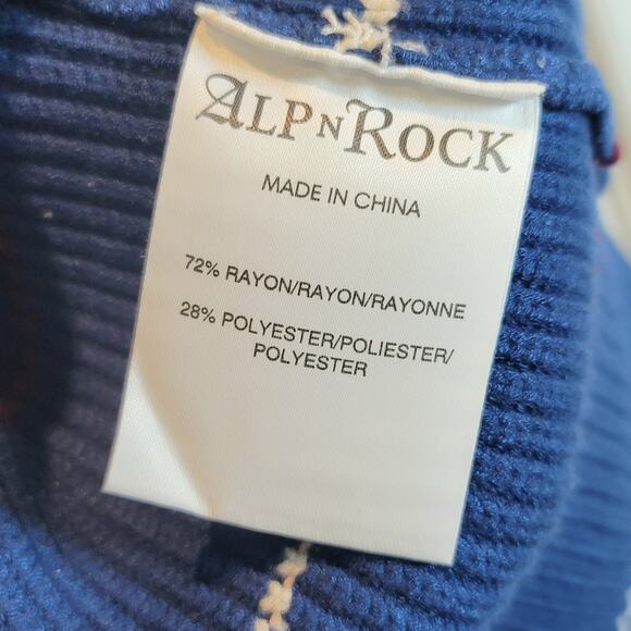 Alp N Rock Margot Sweater Pullover Womens XL Blue Side Stripe Retro Ski $350 NEW - Picture 13 of 16